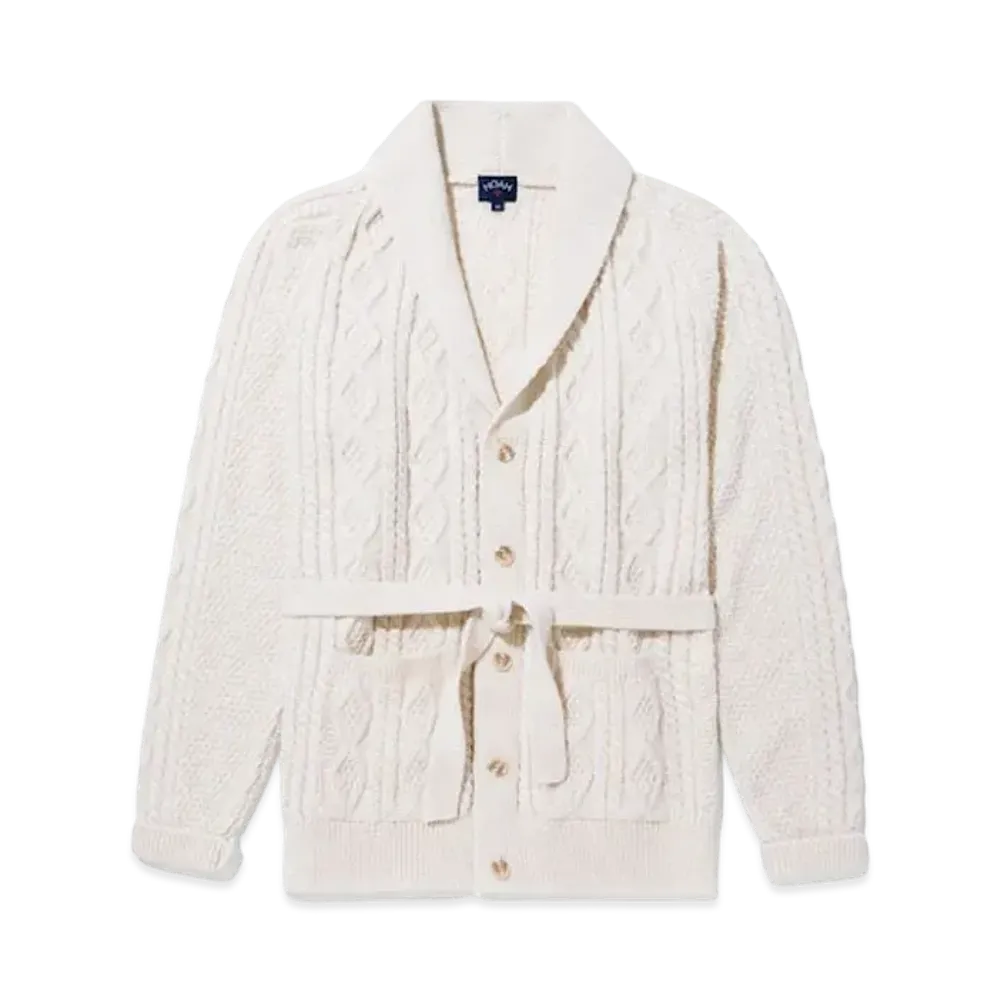 Noah Belted Fisherman Sweater "Natural"