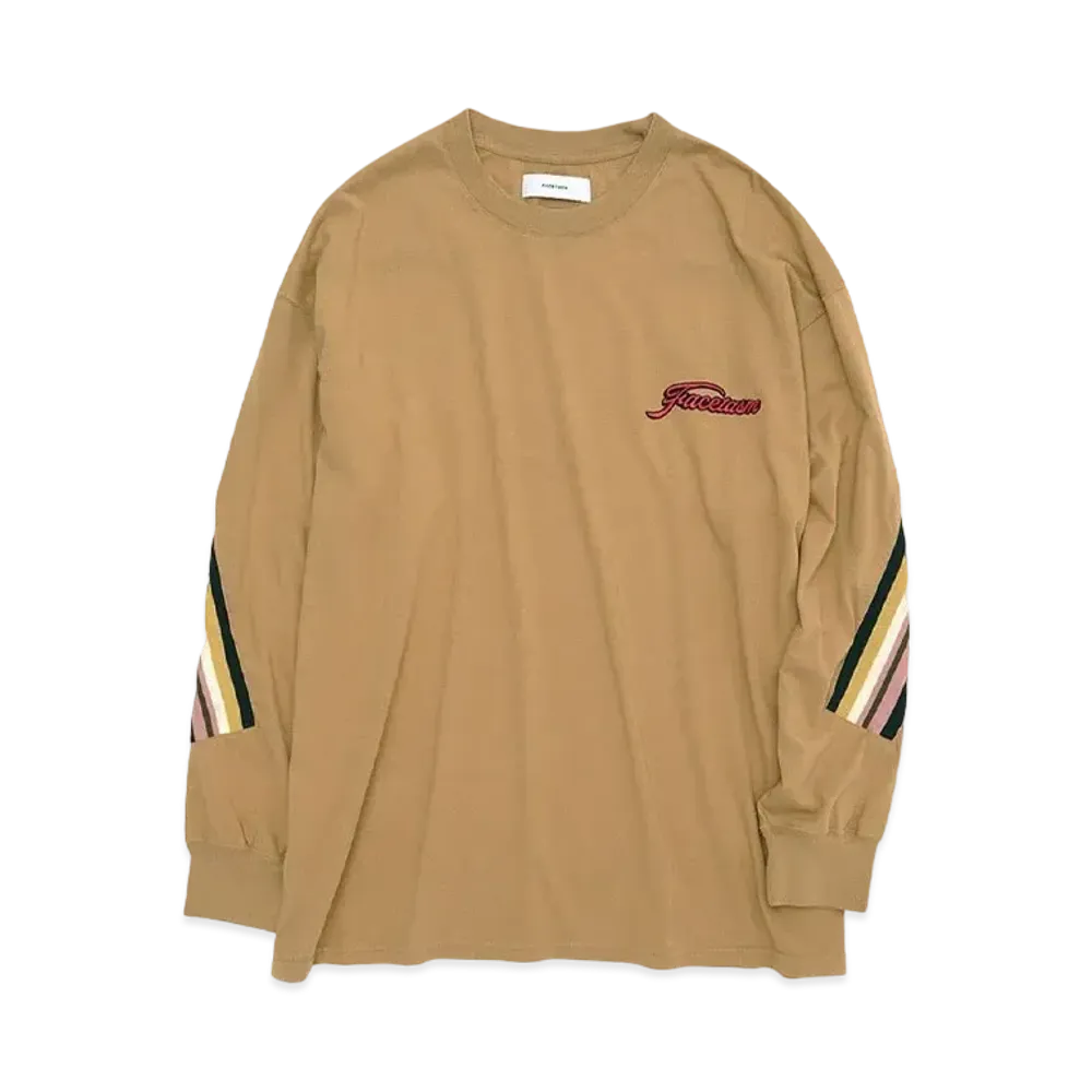 FACETASM RIB LONG SLEEVE TEE "BEIGE"
