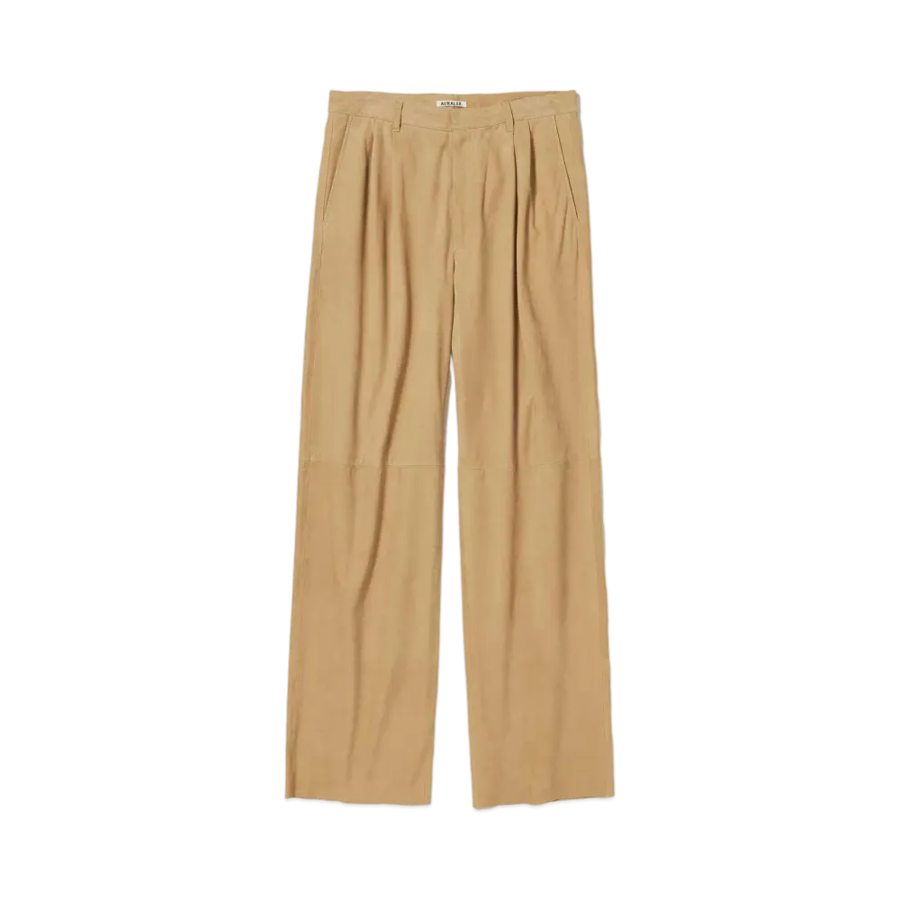 AURALEE Calf Nubuck Pants "Beige"