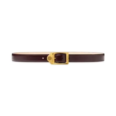 Versace Medusa Biggie Leather Belt 1.2" "Brown/Gold"