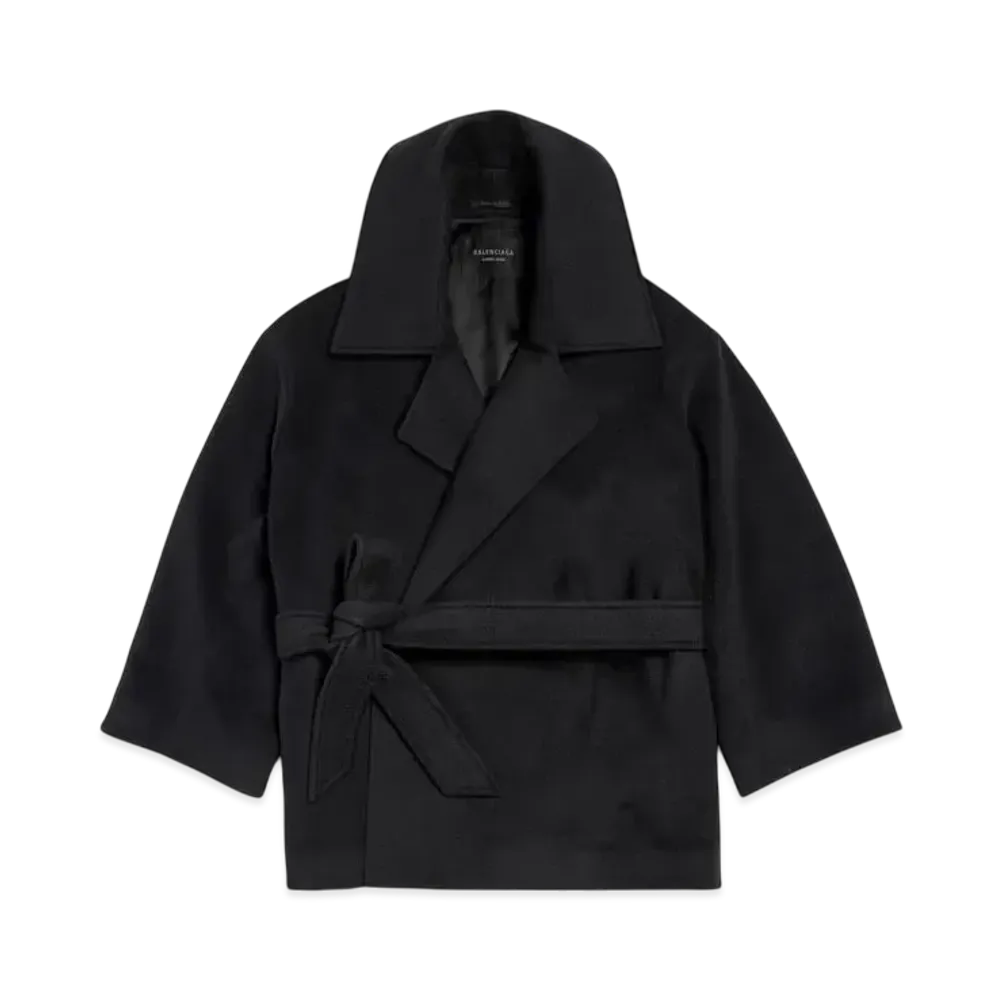 BALENCIAGA Women's High Collar Jacket "Black"