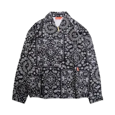 COOKMAN Delivery Jacket "Black/Paisley"