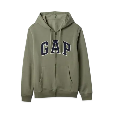 GAP Relax Gap Logo Zip Up Parka "Green"