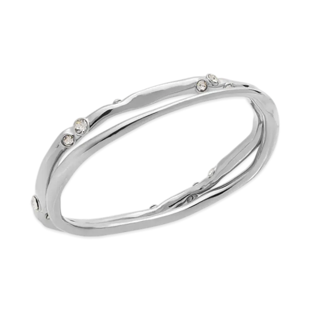 DRIES VAN NOTEN Women's Embellished Cuffs "Silver"