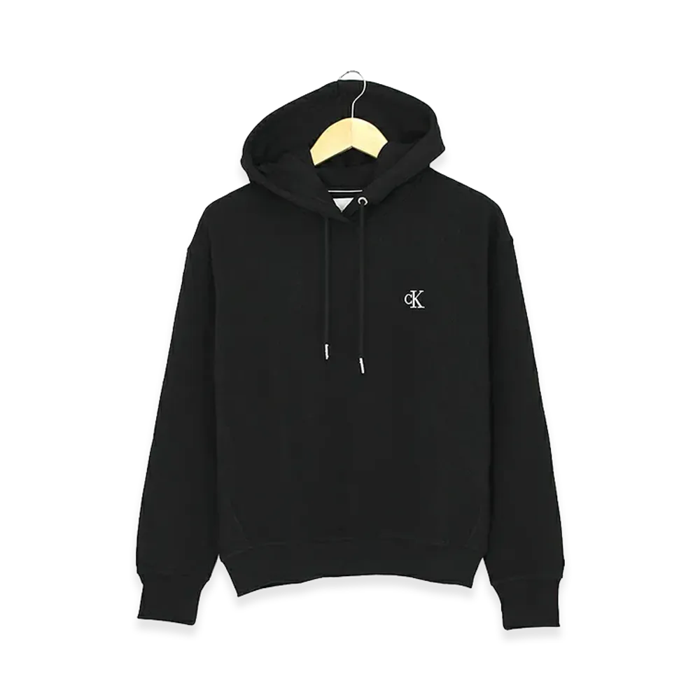 Calvin Klein Jeans Women's Logo Embroidery Hoodie "Black"