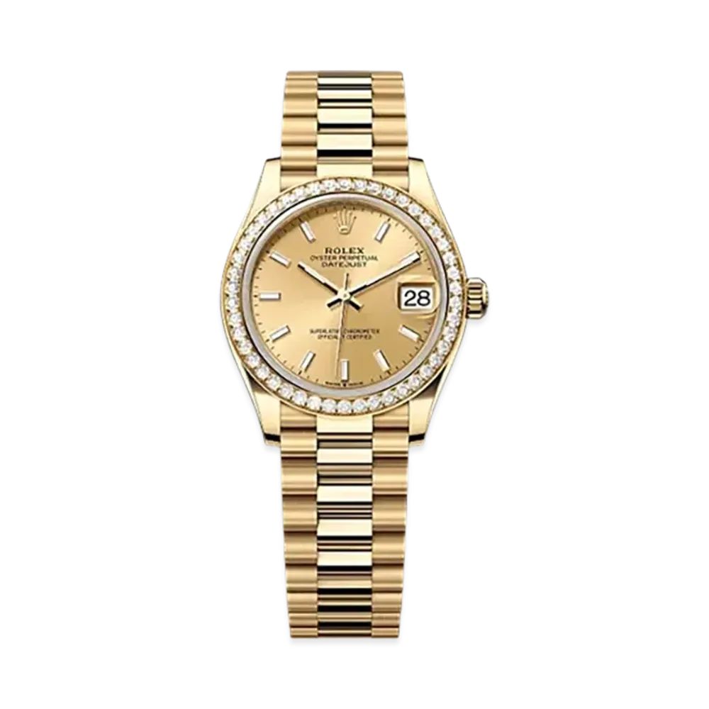 ROLEX Datejust 31mm Yellow Gold Diamond 278288RBR "Champagne-colour"