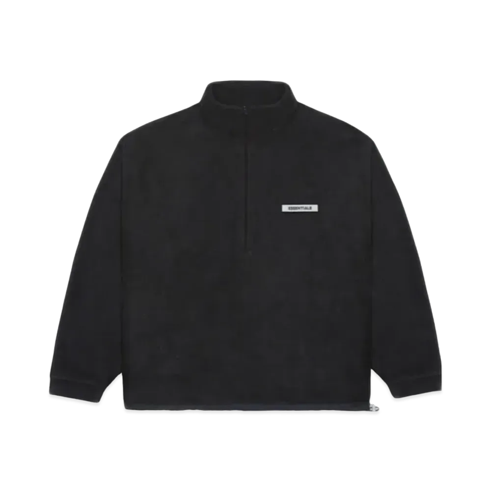 FEAR OF GOD ESSENTIALS Polar Fleece Half-Zip Sweater "Black"