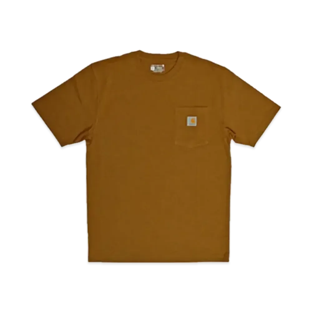 カーハート リラックスフィット ヘビーウェイト ショートスリーブ ポケット Tシャツ "オイルドウォルナットヘザー"