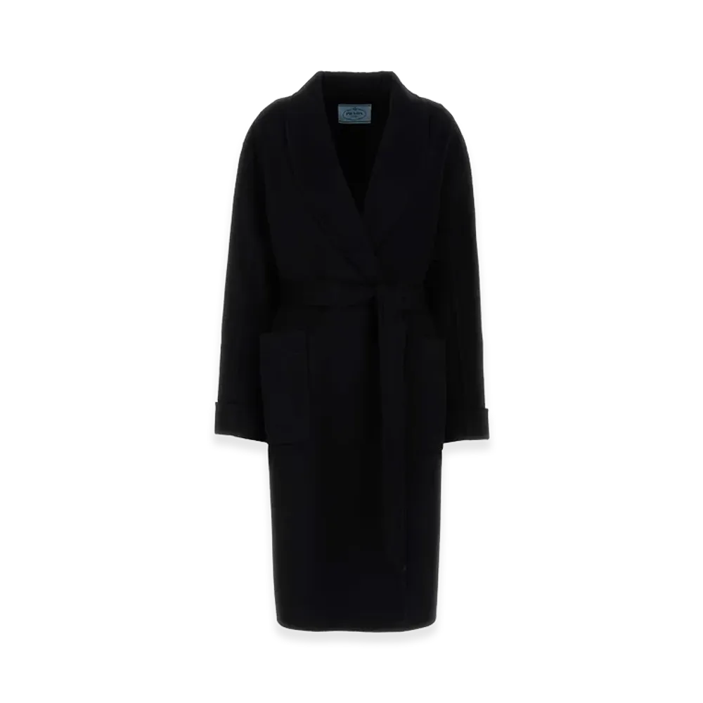 PRADA Women's Wool Blend Coat "Black"