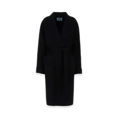 PRADA Women's Wool Blend Coat "Black"