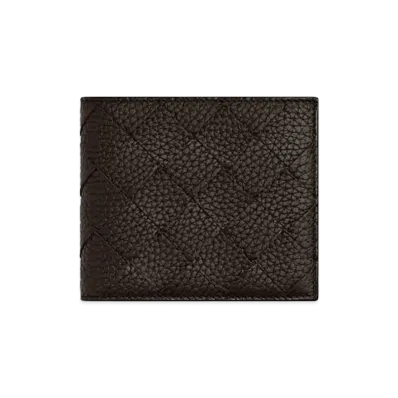 Bottega Veneta Intrecciato Bi-fold Wallet with Coin Purse "Fondente"