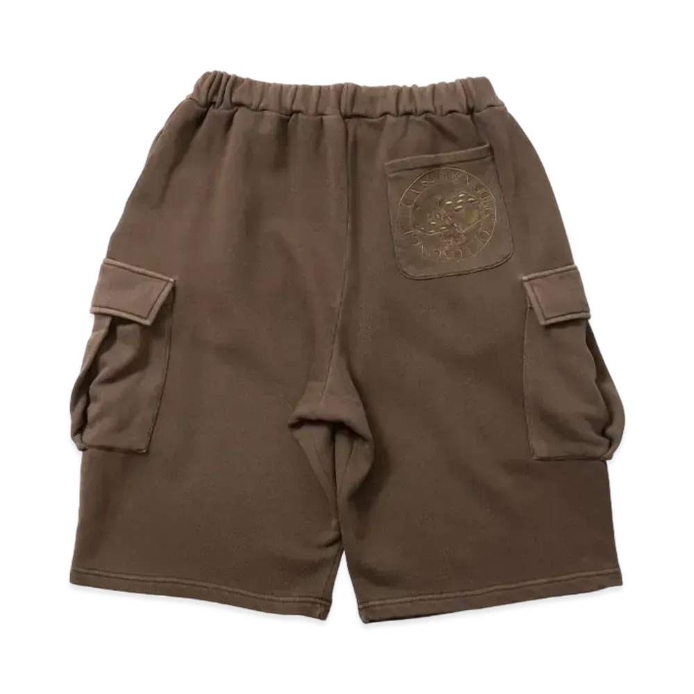 Younger Song dice sweat half pants "Brown"