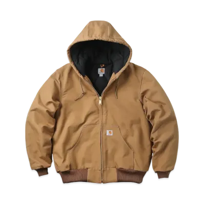 Carhartt Wip Quilted Liner Duck Hooded Jacket "Brown"