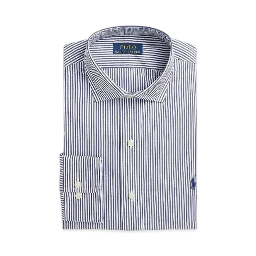 Polo Ralph Lauren Classic Fit Striped Poplin Shirt "Navy"