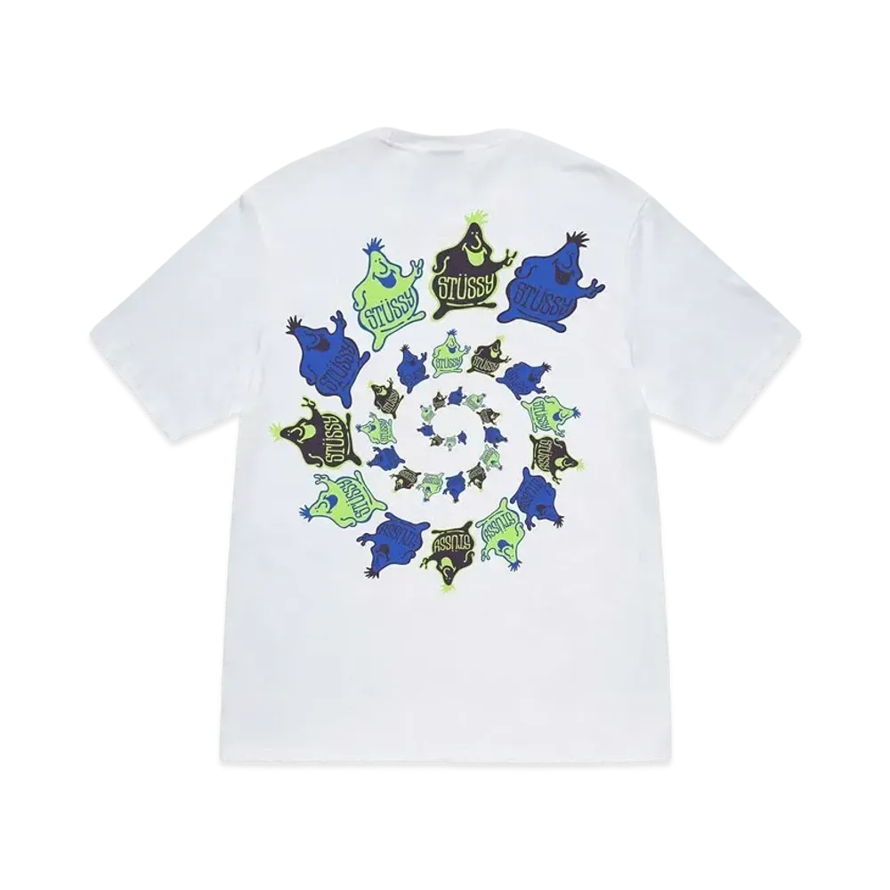 Stussy Mr. Blob Spiral Tee "White"