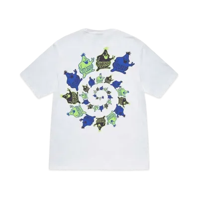 Stussy Mr. Blob Spiral Tee "White"