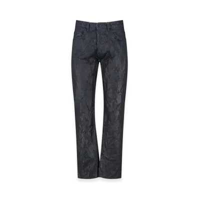 MM6 Maison Margiela Waxed Effect Straight Jeans "Black"