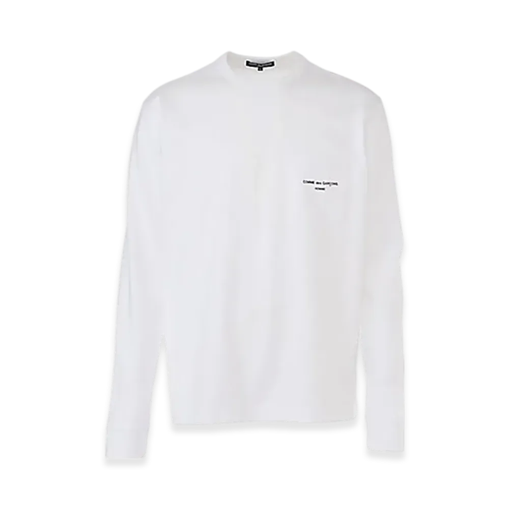 COMME des GARCONS HOMME Logo Print Long Sleeve T-shirt "White"