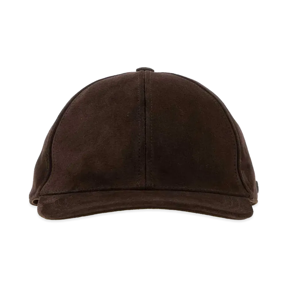 Valentino Suede Baseball Cap "Brown"
