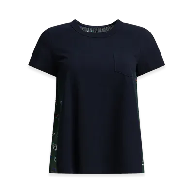 sacai Women's Floral Crewneck T-Shirt "Blue"