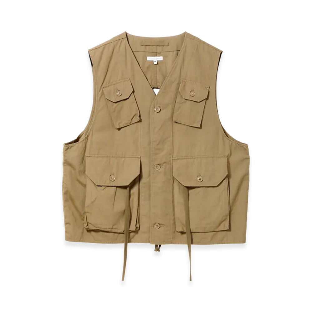 ENGINEERED GARMENTS C-1 Vest - Cotton Grosgrain "Beige"