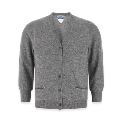 PRADA Women's Cashmere Cardigan "Gray"