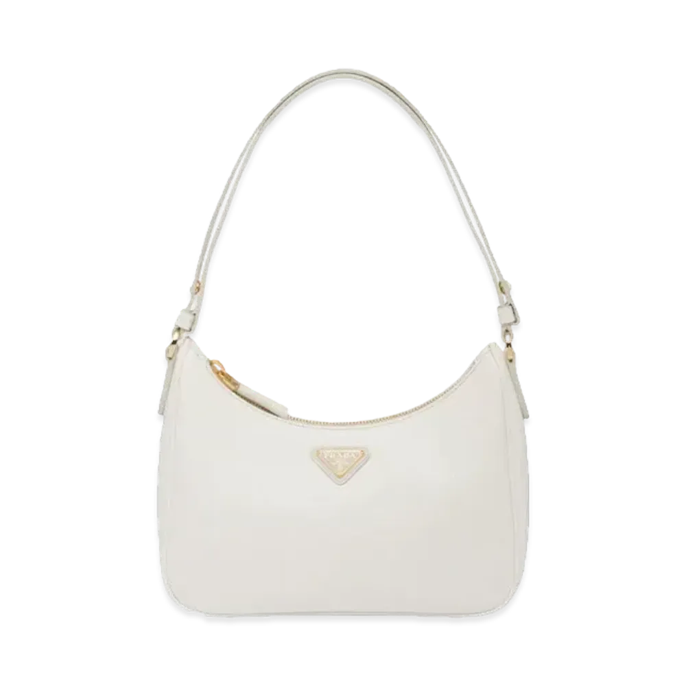 PRADA Re Edition Saffiano Leather Mini Bag "White"