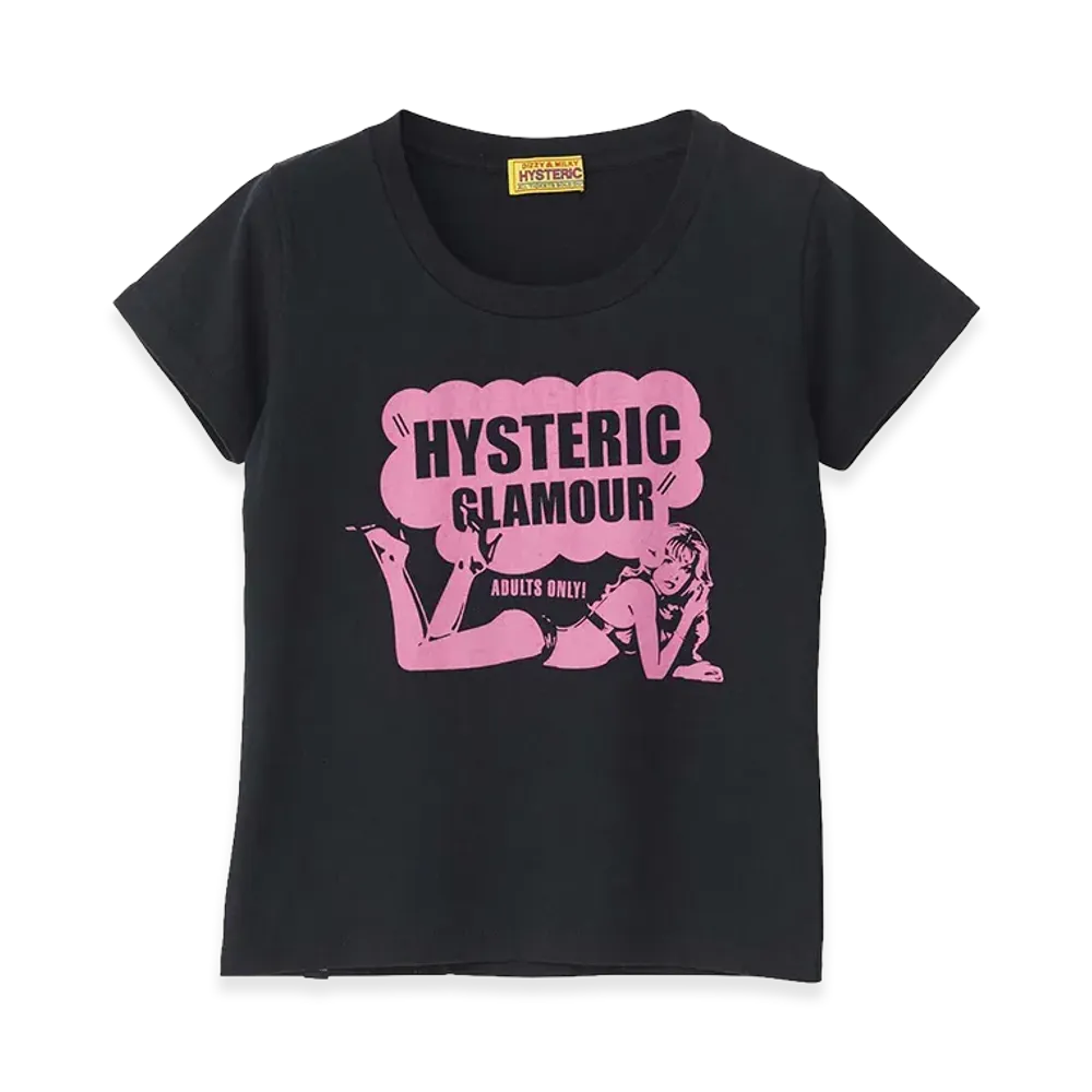HYSTERIC GLAMOUR Women's Hysteric Glamour Hysteric Club Crop T-Shirt "Black"