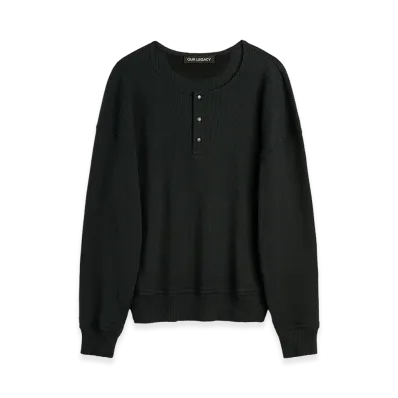 OUR LEGACY Ballon Sweatshirt "Furnace Black Beefy Rib"