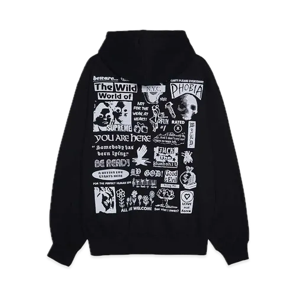 Supreme Wild Embroidered Hooded Sweatshirt "Black"