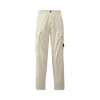 C.P. Company Stretch Sateen Loose Cargo Pants "Gauze White"