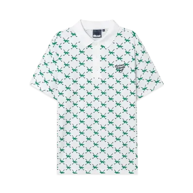 Maison Kitsune Golf Profile Fox Monogram Polo "White"