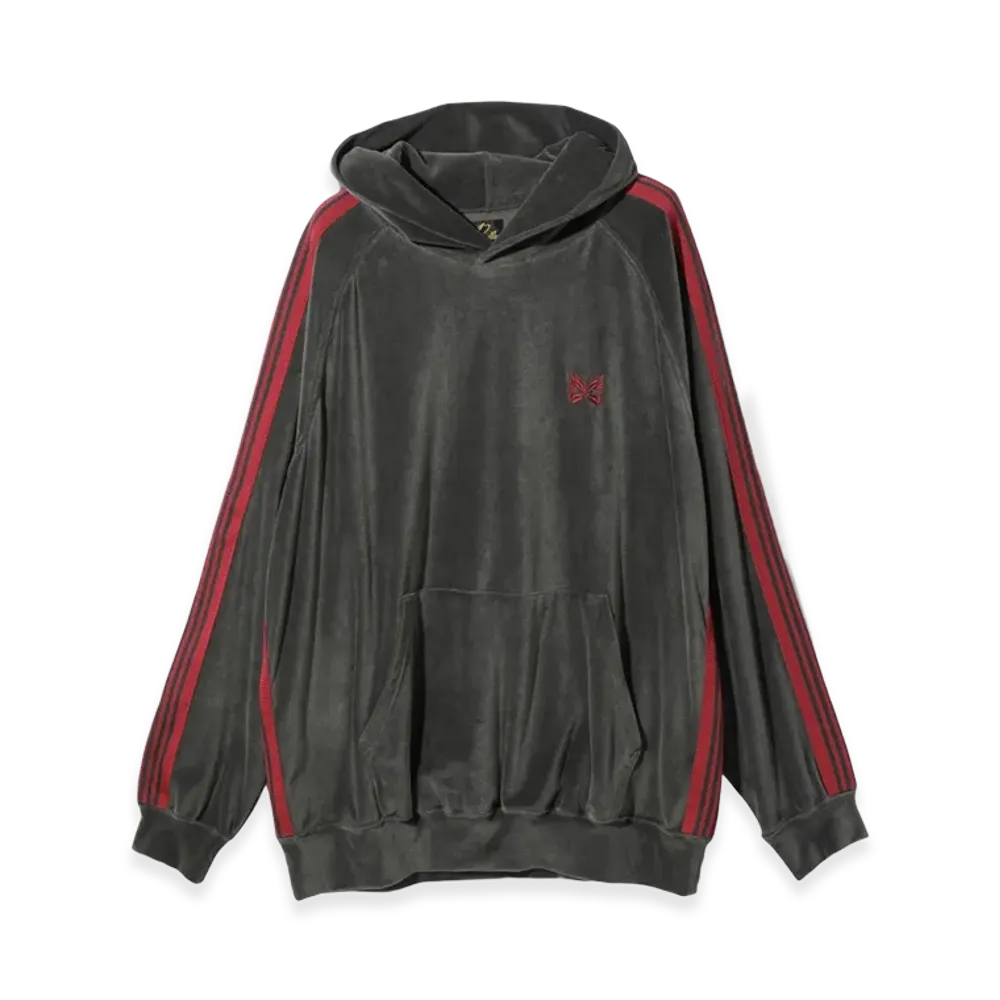 NEEDLES Track Hoodie Velour "Charcoal"