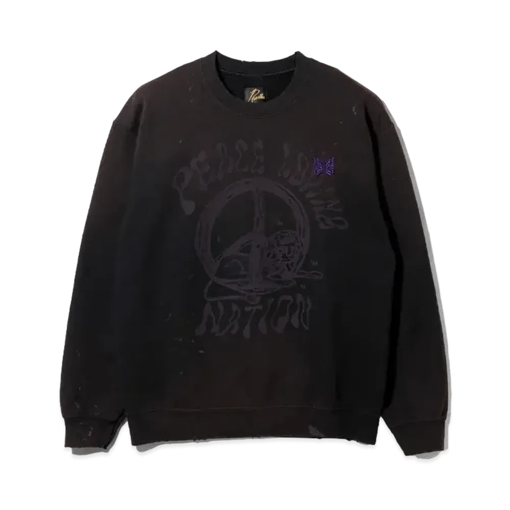 Needles x Sasquatchfabrix. Savage Sweat Peace Loving Nation "Black"