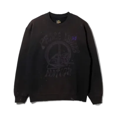 Needles x Sasquatchfabrix. Savage Sweat Peace Loving Nation "Black"