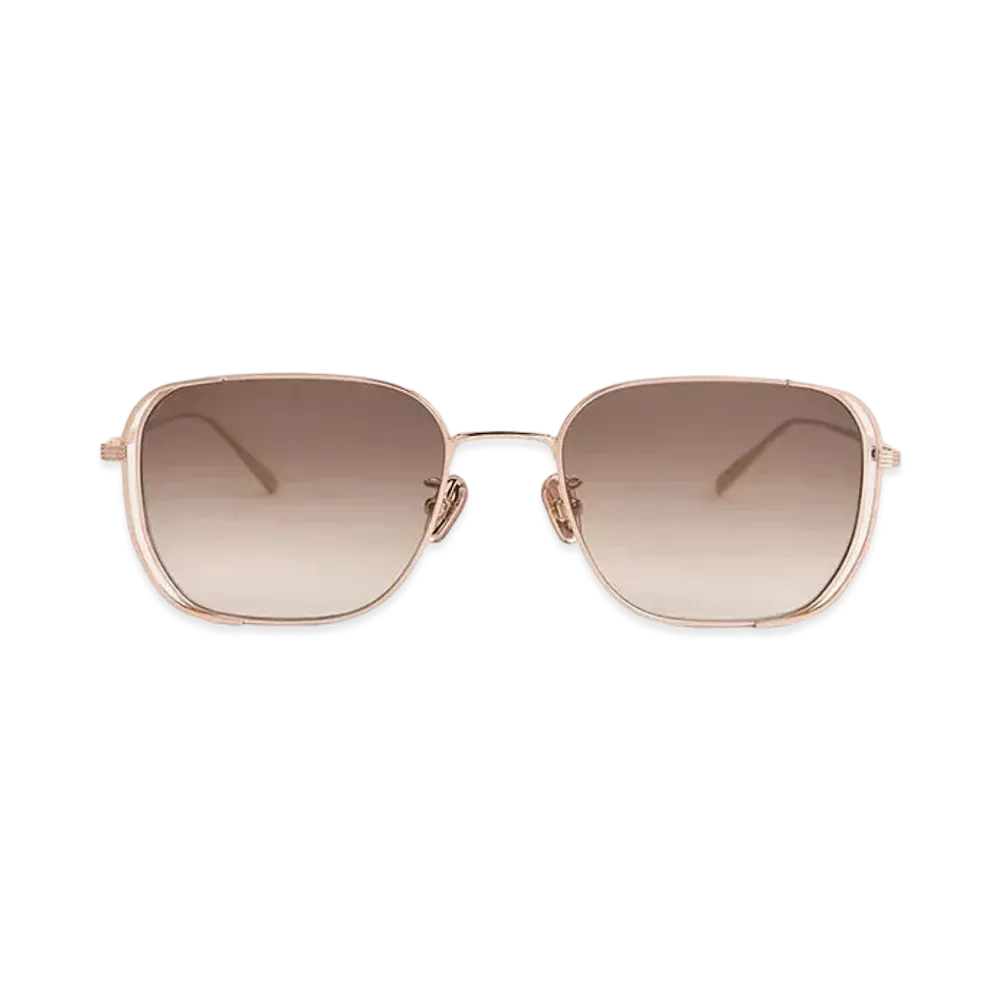 CHARLES & KEITH Metallic-Rim Rectangle Sunglasses "RoseGold"