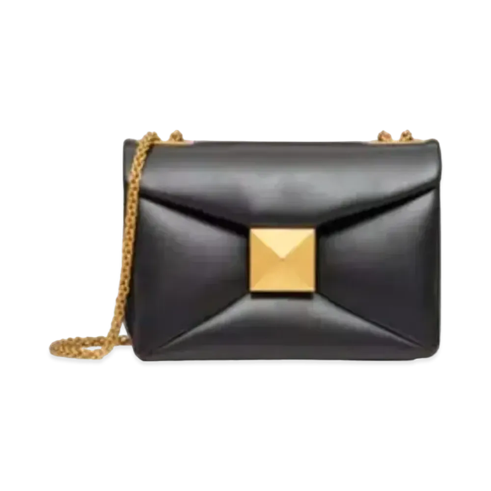 Valentino One Studs Nappa Leather Chain Bag "Black"
