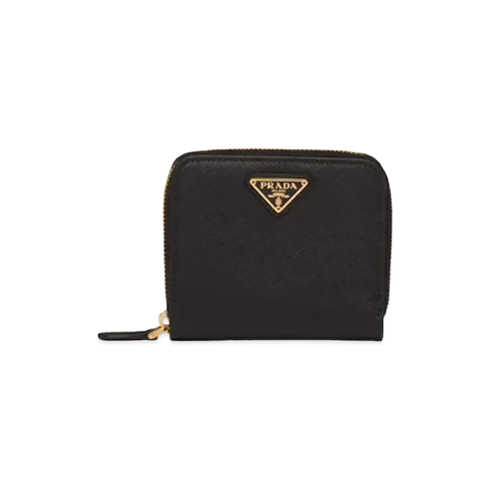 PRADA Small Saffiano Leather Wallet "Black"