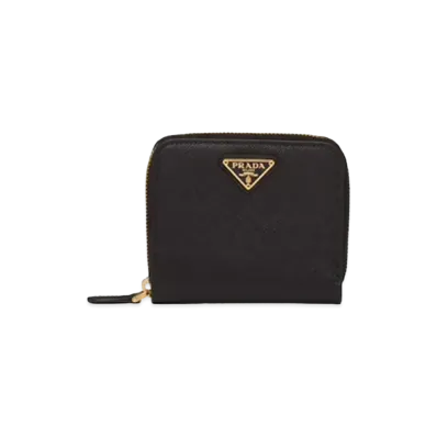 PRADA Small Saffiano Leather Wallet "Black"