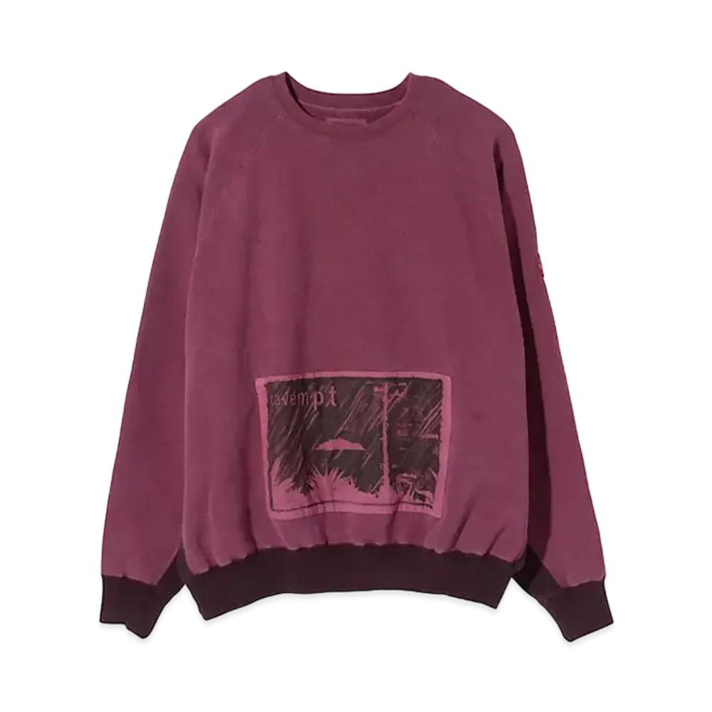 Cav Empt (C.E) RAIN OVERDYE LOOSE FIT CREW NECK "Red"