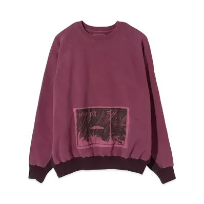 Cav Empt (C.E) RAIN OVERDYE LOOSE FIT CREW NECK "Red"