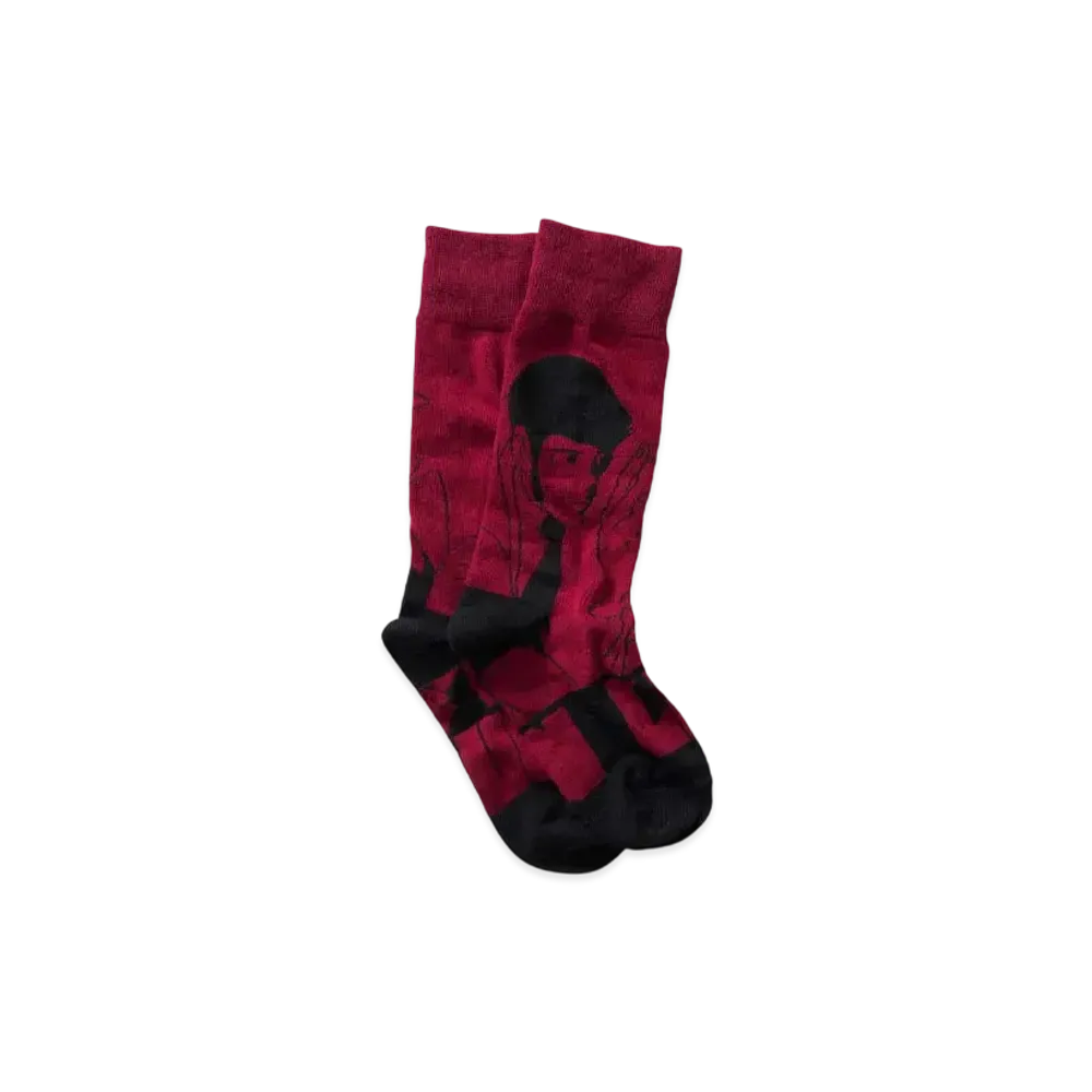 graniph x Lupin III The Elusive Thief Long Socks "Red"