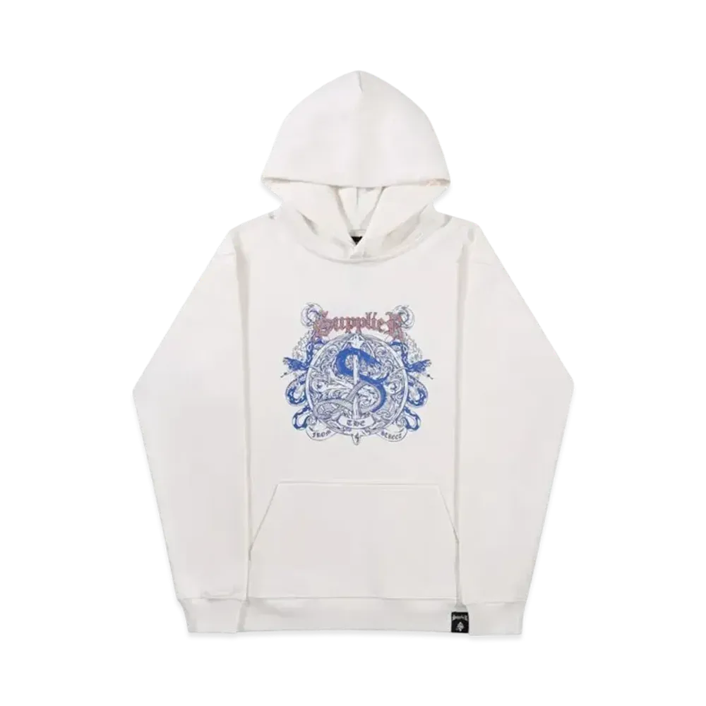 SUPPLIER Snake Emblem Hoodie "White"