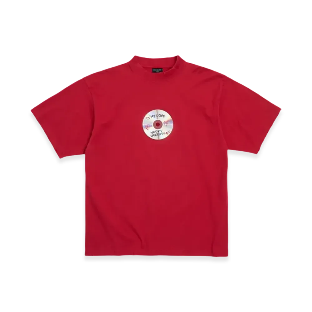 BALENCIAGA To My Love Medium Fit T-Shirt "Red"