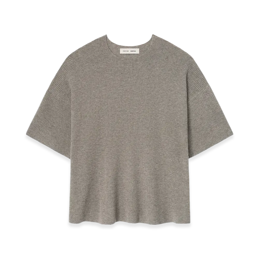 FEAR OF GOD ESSENTIALS Waffle Short Sleeve Sweater "Homestead Heather"