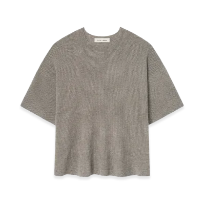FEAR OF GOD ESSENTIALS Waffle Short Sleeve Sweater "Homestead Heather"