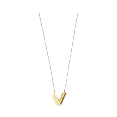 Louis Vuitton LV & Me Necklace Letter V "Gold"