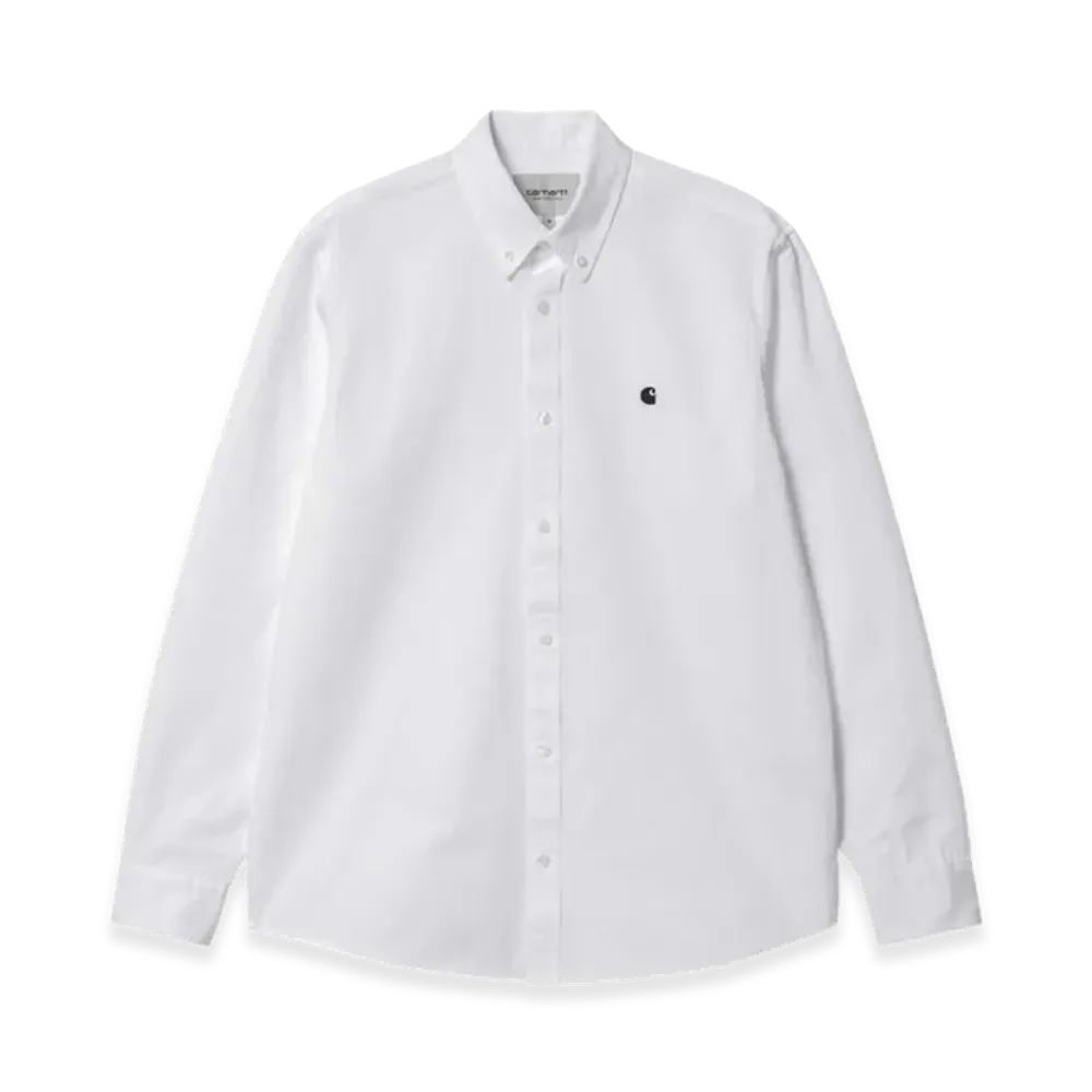 Carhartt WIP Long Sleeve Madison Shirt "White/Black"