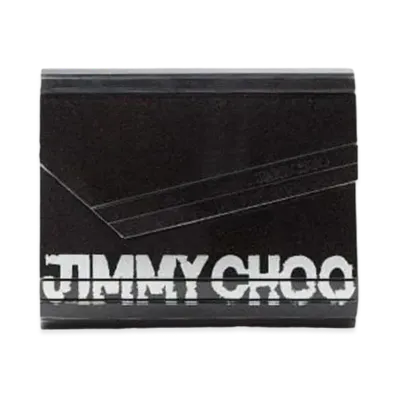 Jimmy Choo JC / Eric Haze Micro Candy Acrylic Mini Bag With Graffiti Logo Print "Black White"