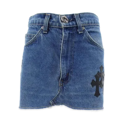 Chrome Hearts x Levi's Cross Patch Denim Skirt "Indigo Blue/Black"